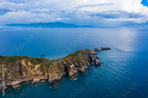 Beautiful landscape in Eo Gio, Quy Nhon, Vietnam from above.