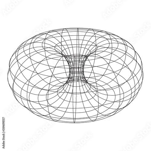 Torus Topology Circle Geometry Mathematics on white background.