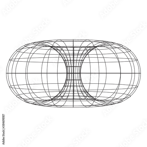 Torus Topology Circle Geometry Mathematics on white background.