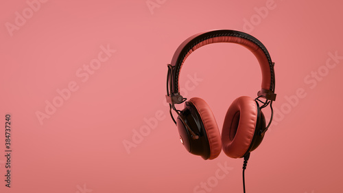 3D Rendering headphones. 3d render and illustration
