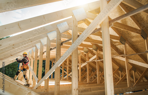 Wooden Roof Skeleton Frame of Building