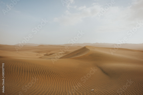 sand dunes in the desert / Peru Huacachina Oasis