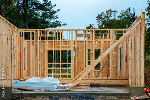 start of construction 2x4 a new home under construction