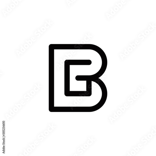 b g bg gb initial logo design vector graphic idea creative