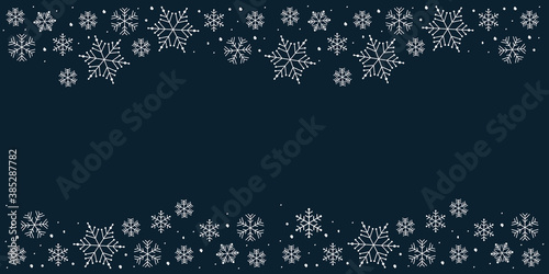 Baner z płatkami śniegu prosty wektor zima