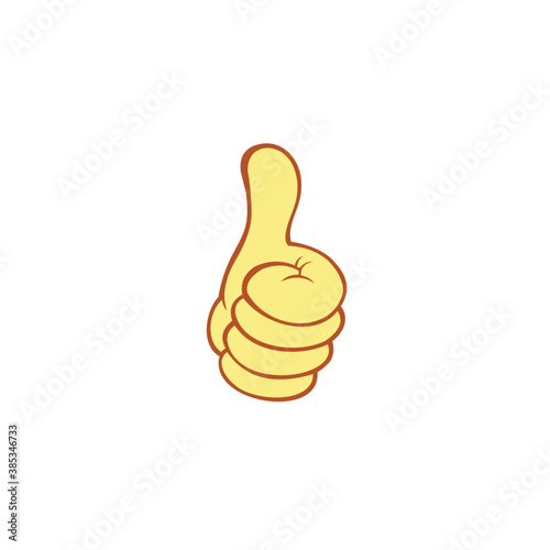 thumb up vector logo template