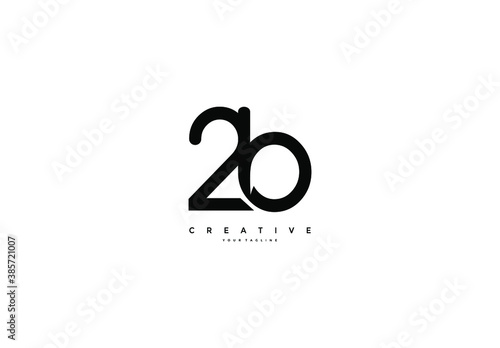 letter 2b logo design concept