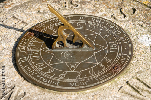 Sundial in a garden