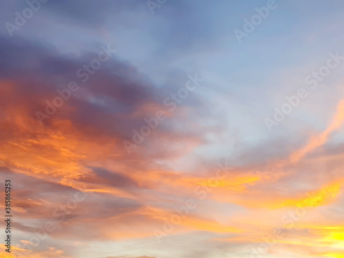 Colorful clouds during the sunset