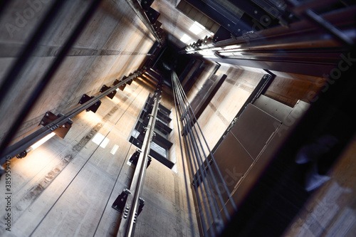 Inside an Elevator Shaft