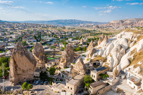 Goreme Town view in Cappadocia Region Of Turkey.