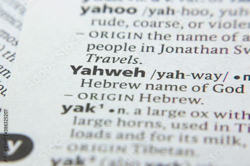 Word or phrase Yahweh in a dictionary.