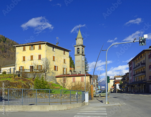 The main street in Aprica. Aprica is one of the most famous ski resorts in Lombardy and in the whole northern Italy