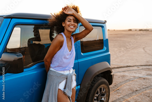 Photo of an african american woman standing