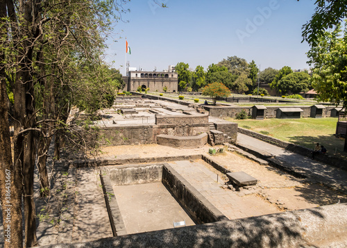 Historical fortification Shaniwar Wada in the city of Pune in Maharashtra, India built in 1732