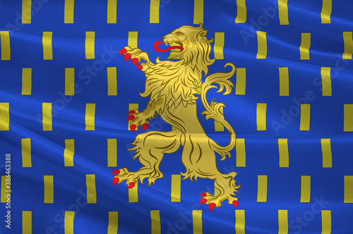 Flag of Auxerre in Yonne in Burgundy, France