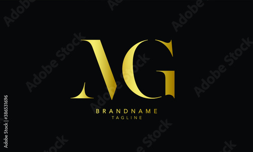  Alphabet letters Initials Monogram logo MG, GM, M and G 