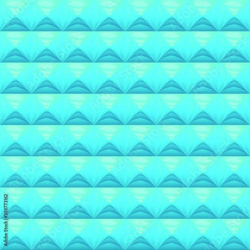 Blue gradient mosaic tiles background. Square pattern with geometric design. 3D vector illustration. Seamless pattern. Follow other mosaic patterns in my collections. 