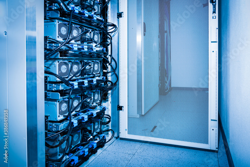 uninterruptible power supply UPS inside server room