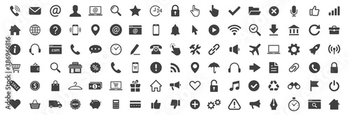 Web icon collection. Basic icons. Icon set. Vector