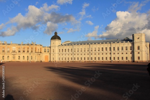 Square of Gatchina palace in Gatchina, Saint-Petersburg area of Russia