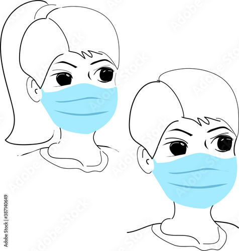maski dla dzieci uczniów nastolatki chłopiec i dziewczynka w maskach na twarzy