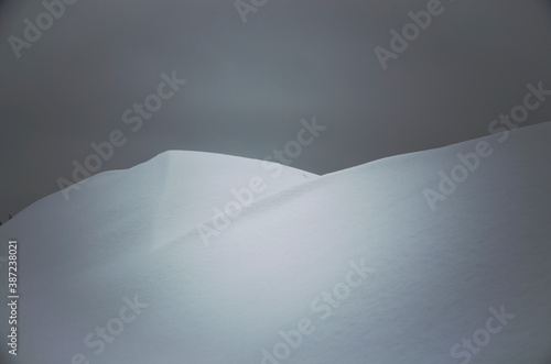 Winter landscape. Snowy hills. Abstract composition 3
