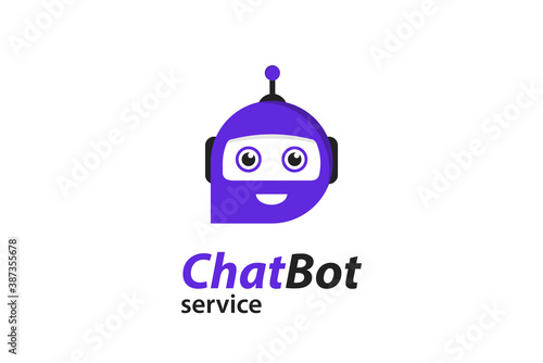 Flat chat bot for marketing design. Chat messenger icon. Support or service icon. Chat bot in flat style. Online consultation. Support service bot.