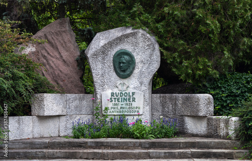 Monument to Austrian philosopher Rudolf Steiner in Vienna