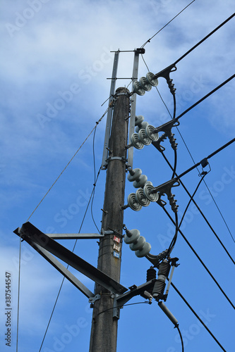 Electrical post with wires in Manila, Philippines