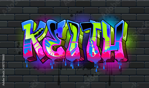 Keith Graffiti Name Design