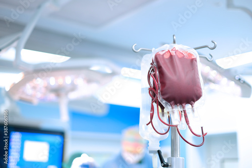 packed red cell (PRC) bags for blood transfusion in open heart surgery