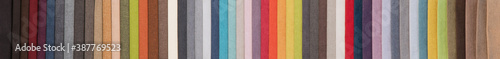 samples of different colored fabrics