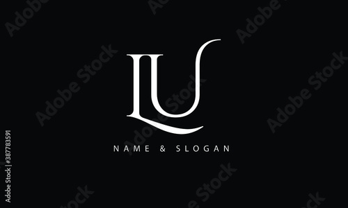 LU, UL, L, U abstract letters logo monogram