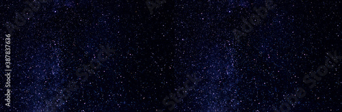 Night stars sky-background, web panorama banner with copy space.