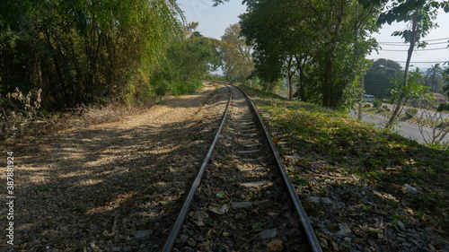 Abandoned train track Kanchanaburi, Thailand