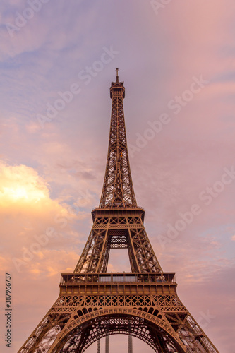 Sunset in the Eiffel Tower, Paris