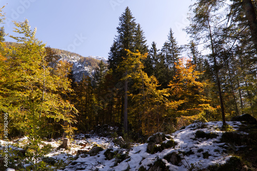 Autumn in the Fusine lakes Natural Park, Italy
