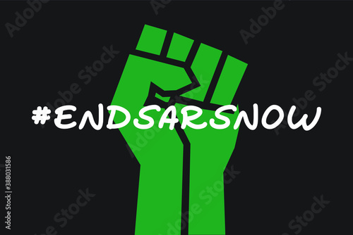 END SARS NOW vector illustration