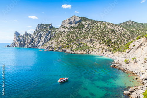 Cape Kapchik, Crimean landscape. Black Sea coast