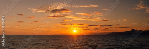 Beautiful sunset on the sea coast