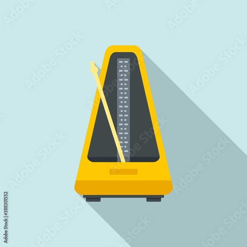 Control metronome icon. Flat illustration of control metronome vector icon for web design