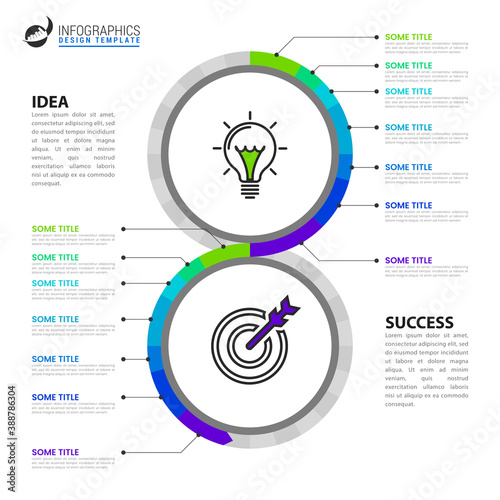 Infographic design template. Creative concept with 14 steps