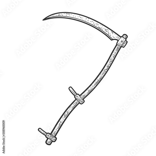 scythe sketch raster illustration