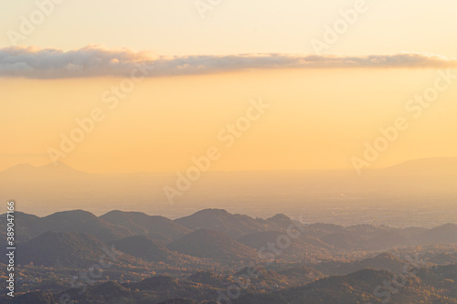 View from Mount Cesen at sunset