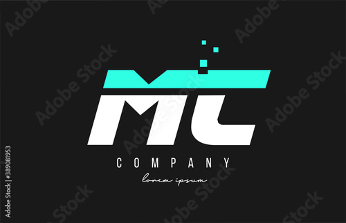 mc m c alphabet letter logo combination in blue and white color. Creative icon design for business and company