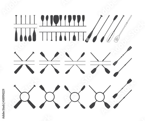 Oars Bundle, Oars Clipart, Oars Silhouette, Oars Vector, Oars Symbol, Oars Icon, rowing oars, plastic oars