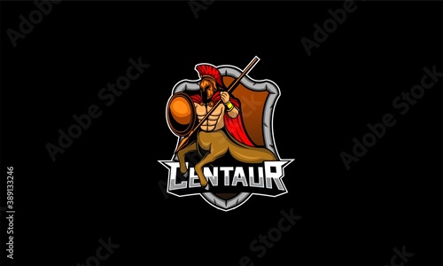 Centaur logo vector emblem
