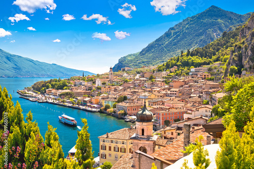 Town of Limone sul Garda on Garda lake view