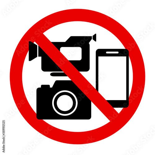 zakaz fotografowania, filmowania i używania telefonu